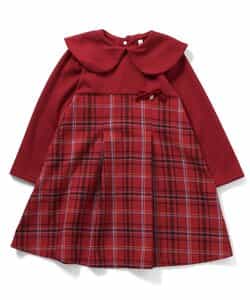 ★SALE★【リンク】ケープカラーチェックワンピース_643235