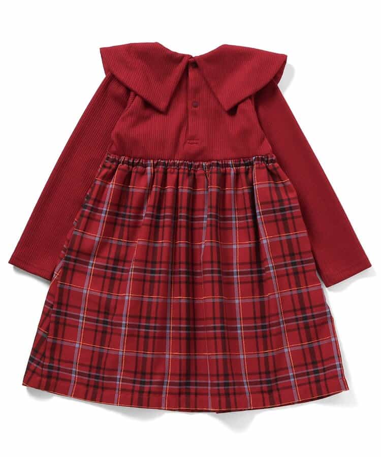 ★SALE★【リンク】ケープカラーチェックワンピース_643236