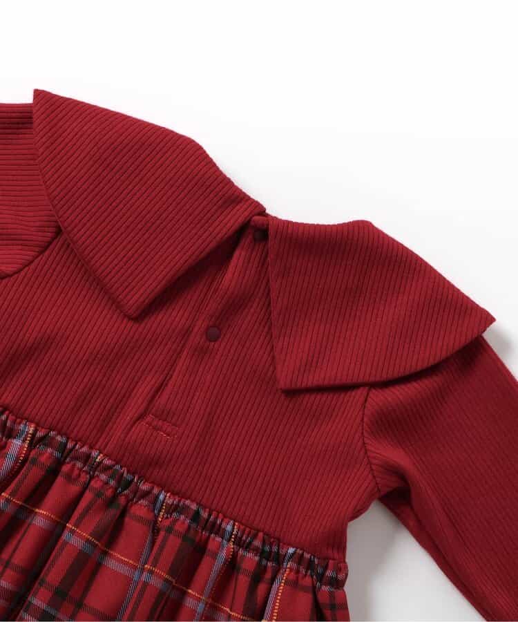 ★SALE★【リンク】ケープカラーチェックワンピース_643238