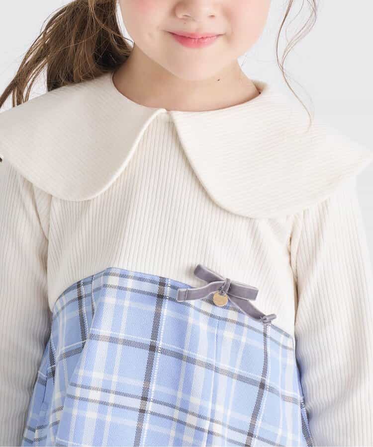 ★SALE★【リンク】ケープカラーチェックワンピース_643250