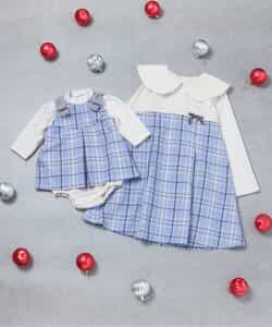 ★SALE★【リンク】ケープカラーチェックワンピース_643252