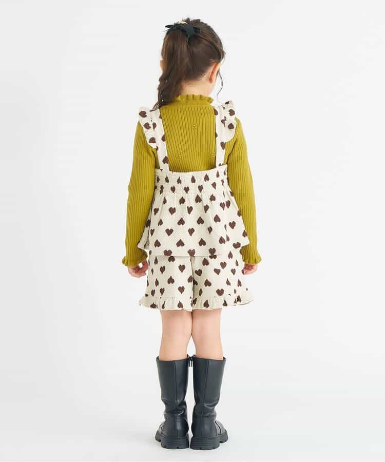 ★SALE★ハート・フラワージャガードビスチェ＆フリルショートパンツセット_721227