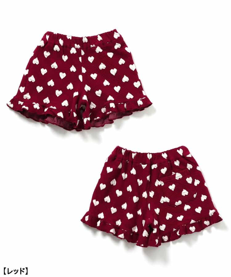 ★SALE★ハート・フラワージャガードビスチェ＆フリルショートパンツセット_721235