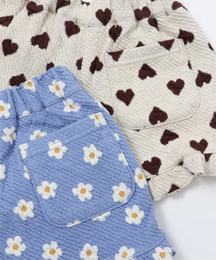 ★SALE★ハート・フラワージャガードビスチェ＆フリルショートパンツセット_721248