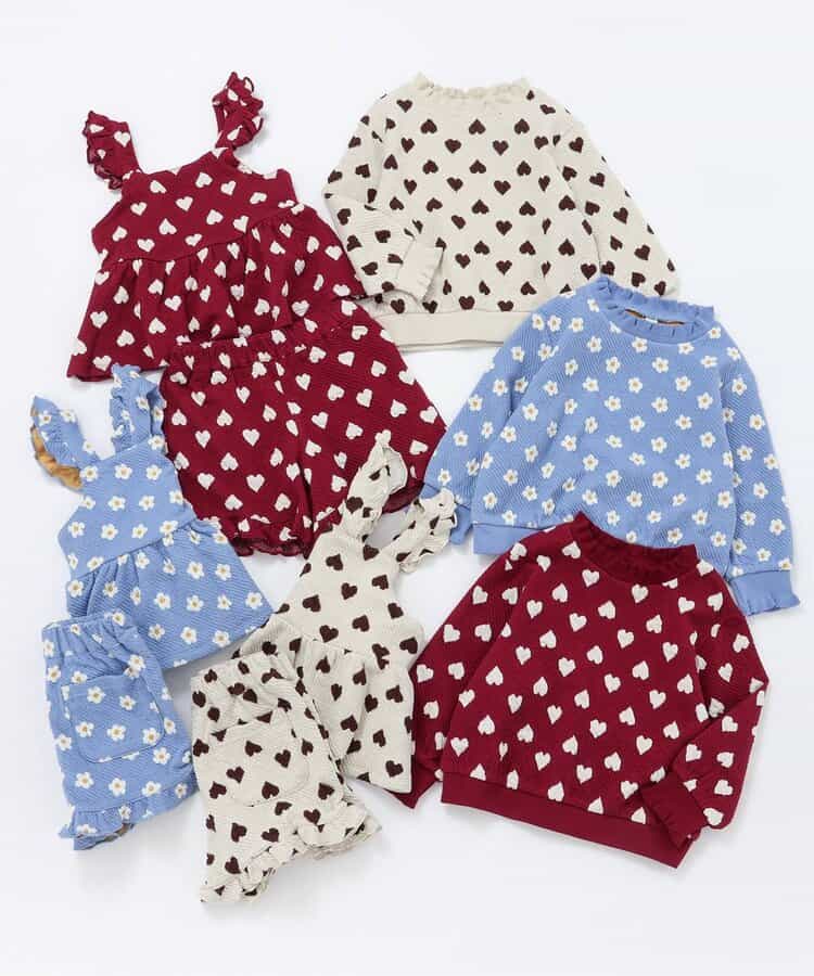 ★SALE★ハート・フラワージャガードビスチェ＆フリルショートパンツセット_721249