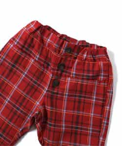 ★SALE★【リンク】フロントボタンチェックパンツ  10分丈_631469
