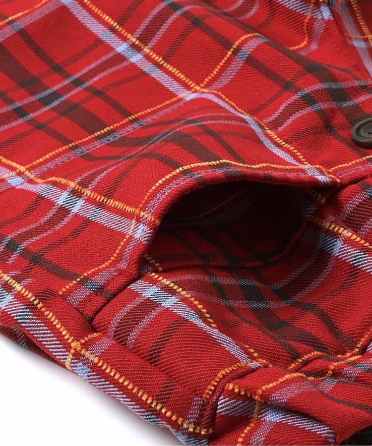 ★SALE★【リンク】フロントボタンチェックパンツ  10分丈_631470